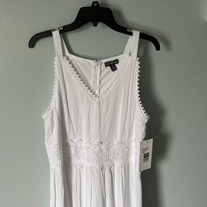 White Nina Leonard Long dress!